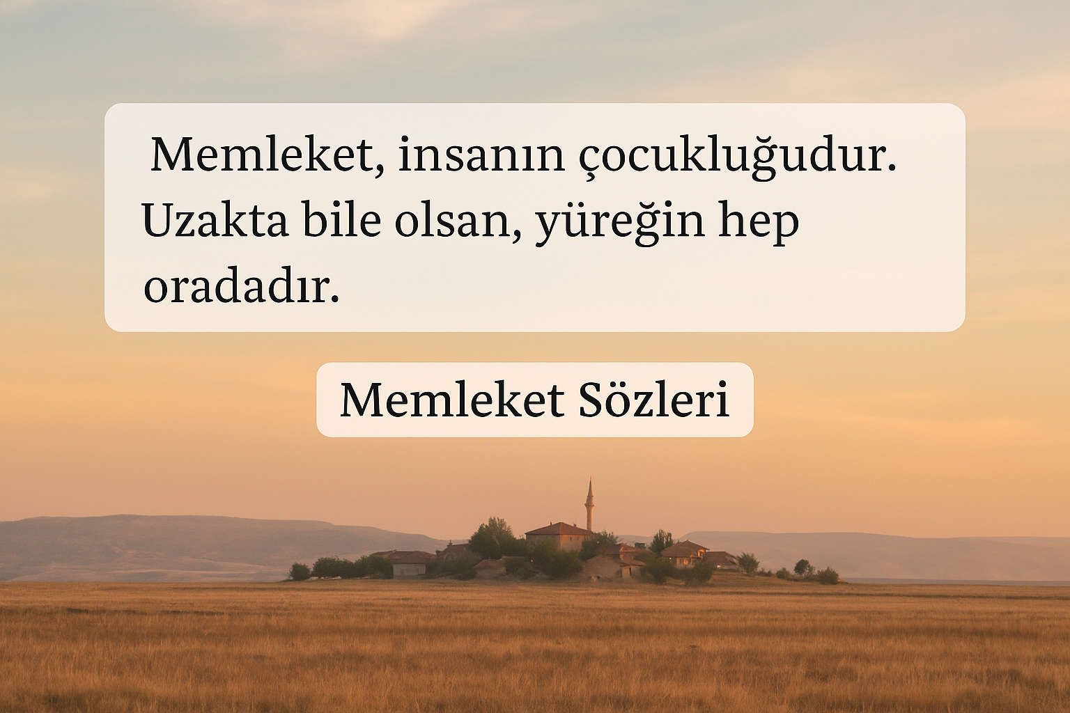 memleket sözleri